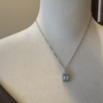 Sterling Silver blue crystal necklace - Image 2