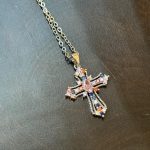 Silver cross pendant necklace