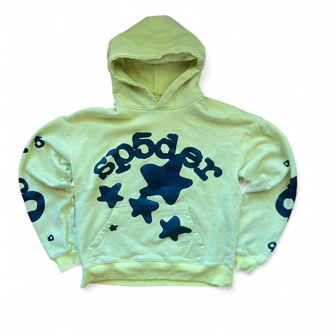 P0 Men's Green and Yellow Hoodie - Image 1
