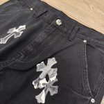 Chrome Hearts Men's Black Jeans - Image 4