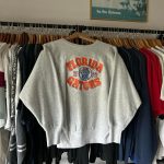 Champion Men's Grey and Orange Sweatshirt - Image 2