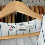 Majestic Athletic Men's White and Blue Top - Image 7