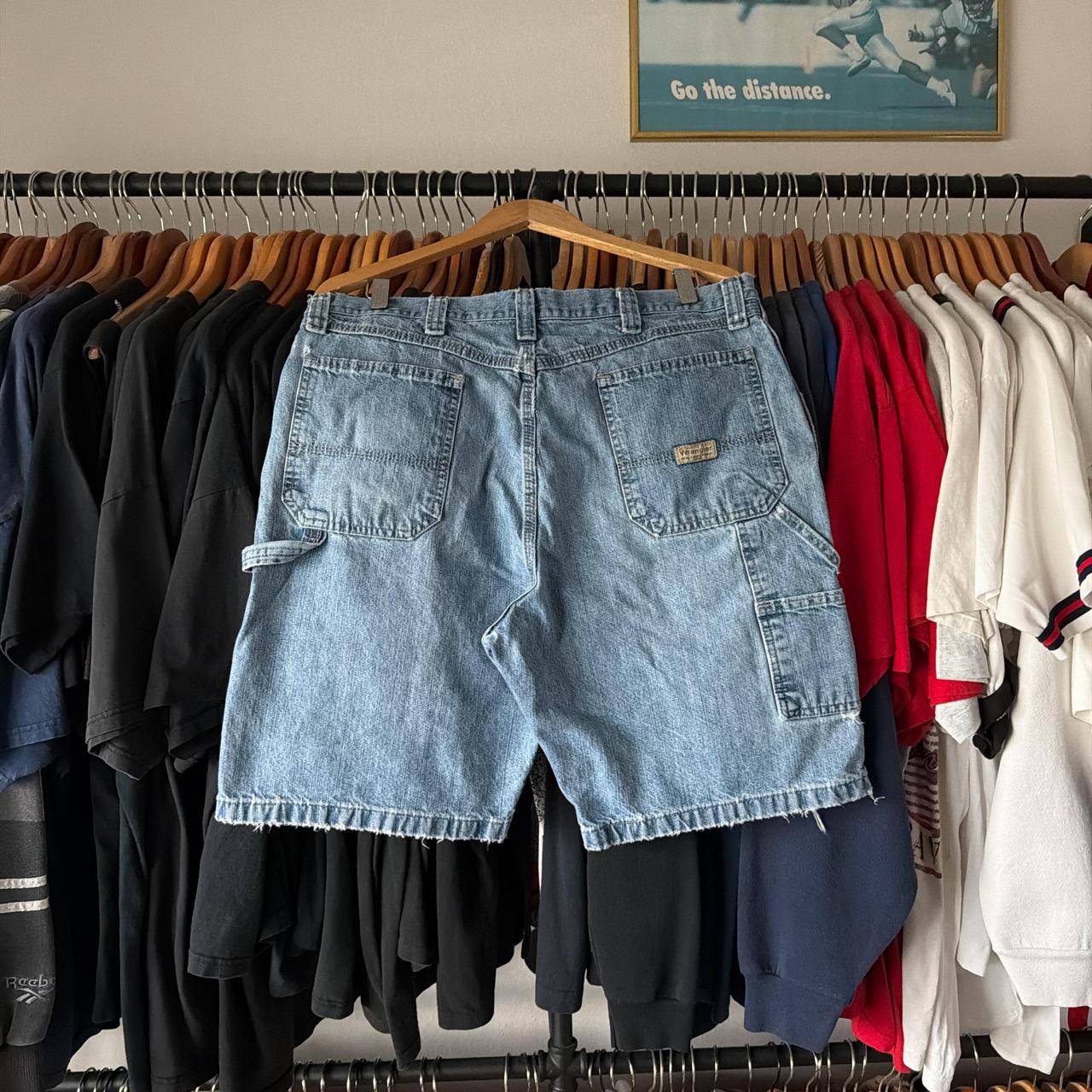 P0 Wrangler Men's Blue Shorts - Image 1