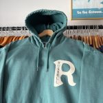 Russell Athletic Men's Green and Cream Hoodie - Image 3