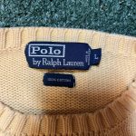 Polo Ralph Lauren Men's Cream and Yellow Jumper - Image 4