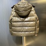 Moncler Men's Khaki and Green Coat - Image 3