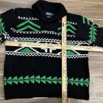 Polo Ralph Lauren Men's Black and Green Jumper - Image 5