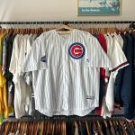 Majestic Athletic Men's White and Blue Top