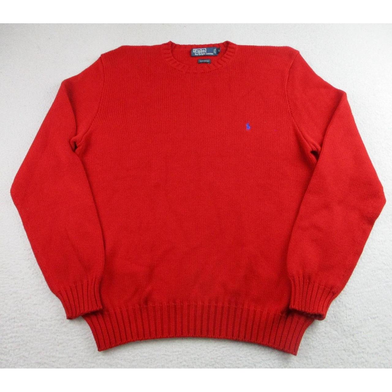 P0 Polo Ralph Lauren Men's Red Jumper - Image 1