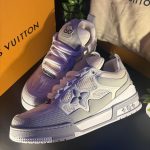 Louis Vuitton Men's White and Cream Trainers - Image 2
