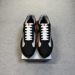 Prada Men's Black and Grey Trainers - Image 4