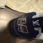 Louis Vuitton Men's Blue and Navy Trainers - Image 6