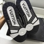 Louis Vuitton Men's Black and White Trainers - Image 6