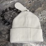 Men's White and Cream Hat - Image 4