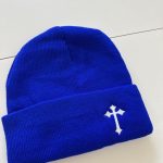 Men's Blue and White Hat - Image 6