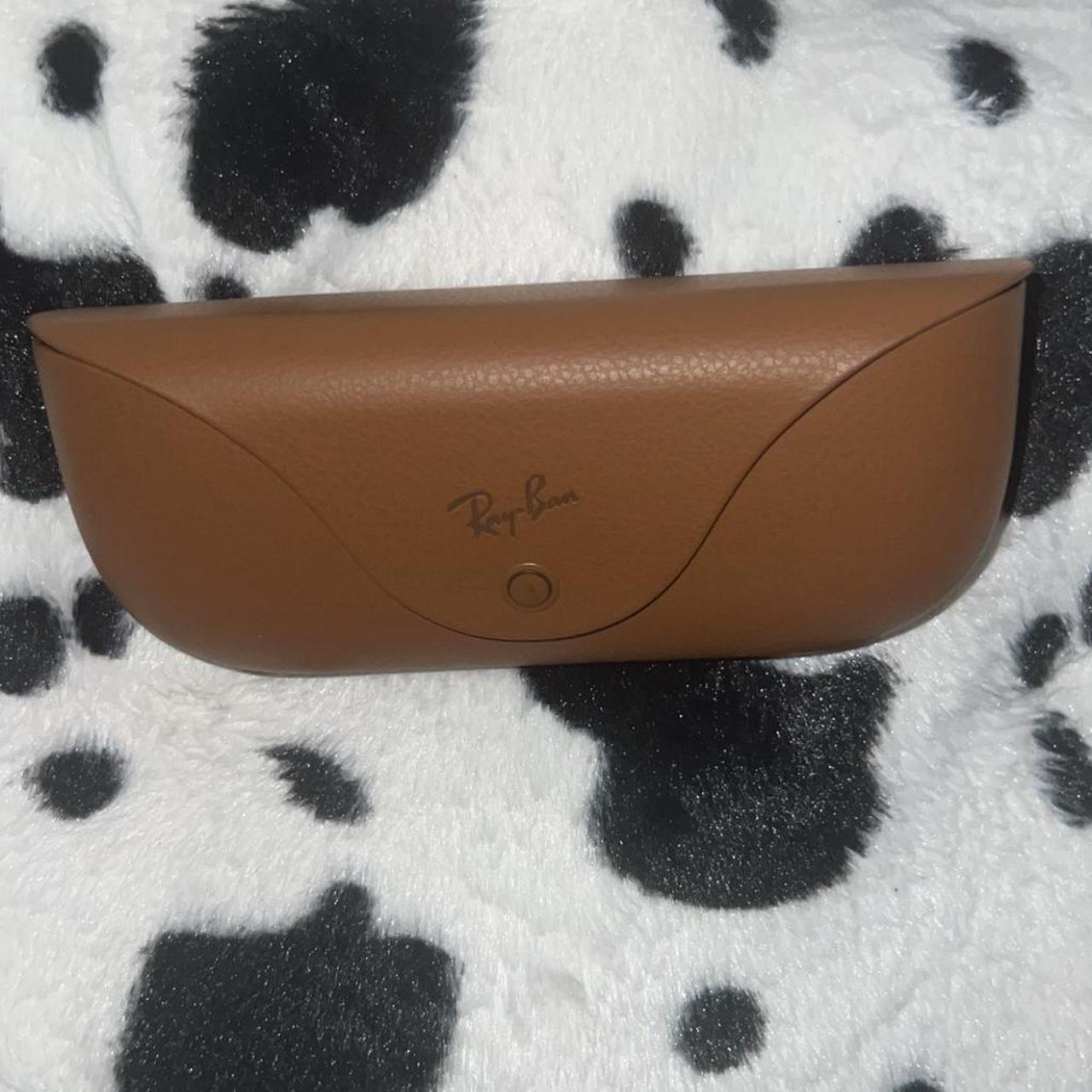 P0 Ray-Ban Women's Brown and Tan Sunglasses - Image 1