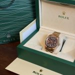 Men's Brown and Gold Watch - Image 4