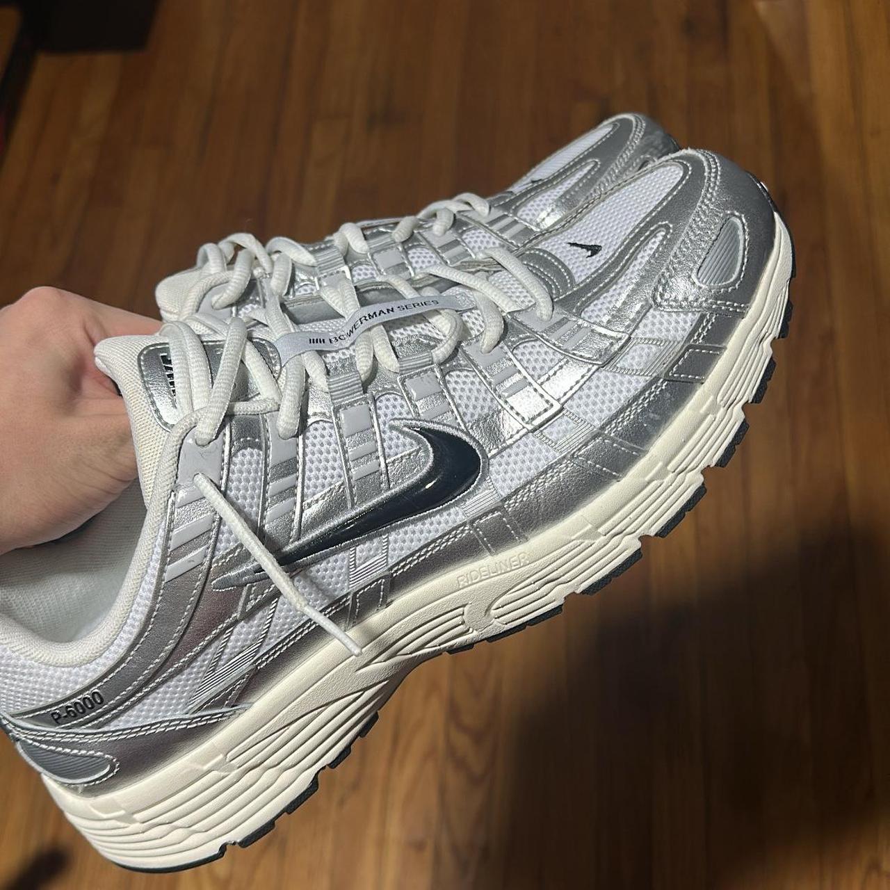 P0 Nike Men's White and Grey Trainers - Image 1