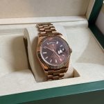 Men's Brown and Gold Watch
