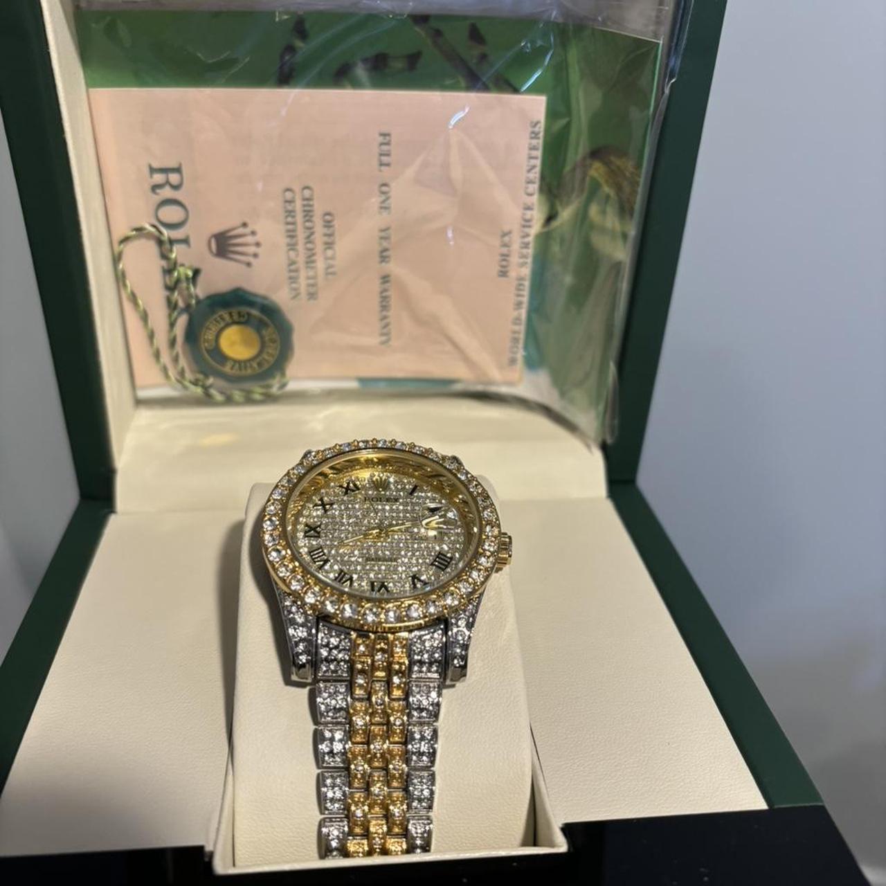 P0 Men's Gold and Silver Watch - Image 1