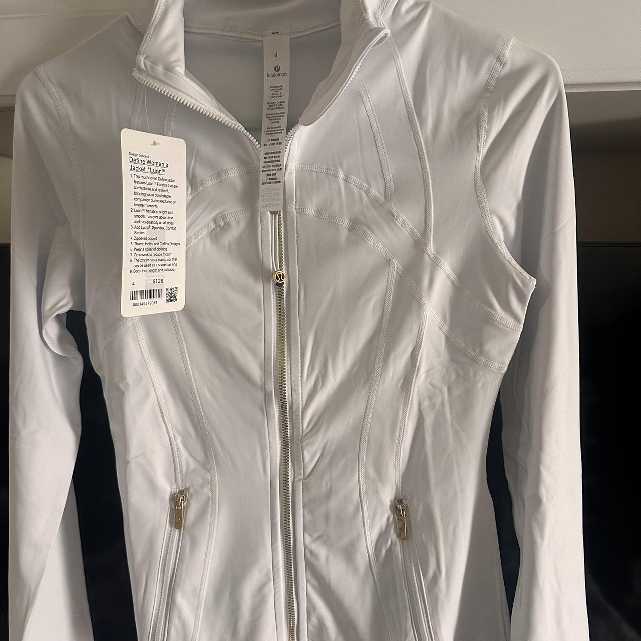 P0 Lululemon Women's White and Blue Jacket - Image 1
