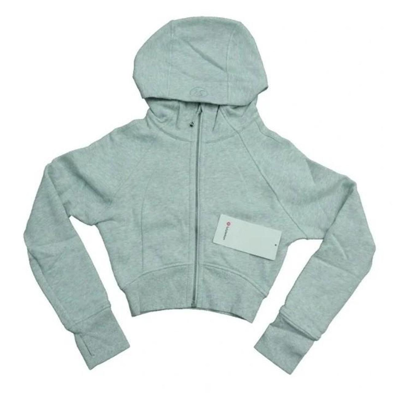 P0 Lululemon Women's Grey and Green Hoodie - Image 1