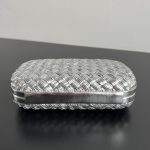 Bottega Veneta Knot Intrecciato Metallic Leather Clutch - Image 4