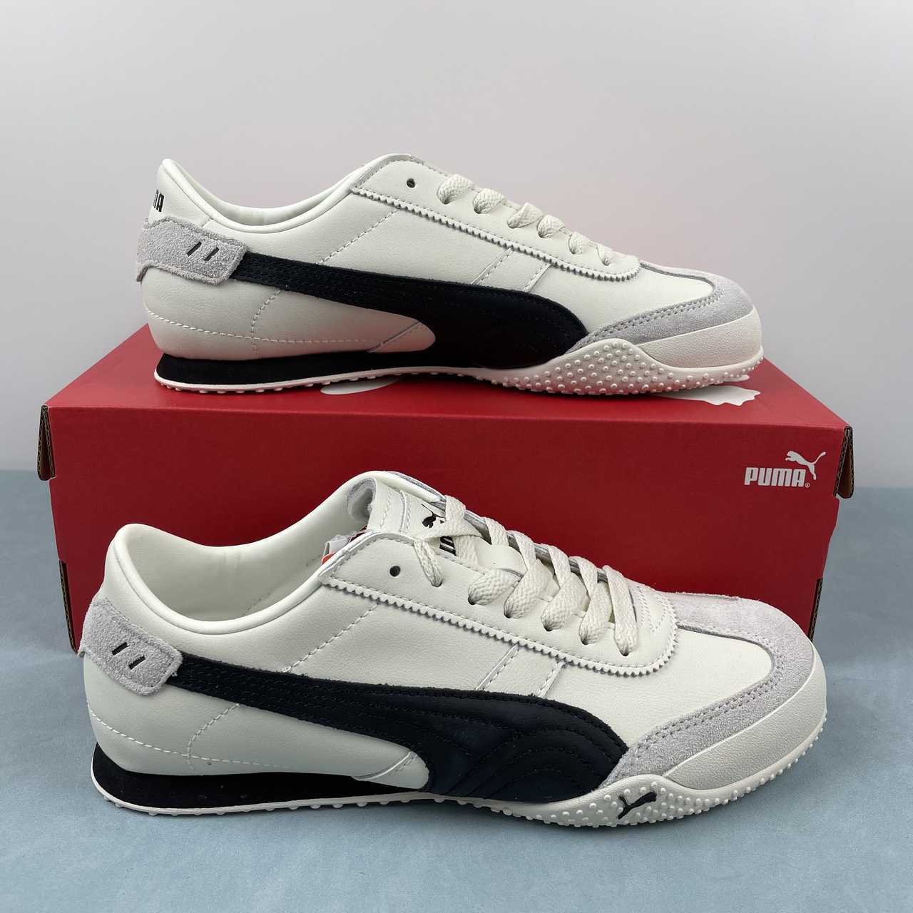 ffe20a05 Bella UT Leather warm white-puma black - Image 1