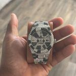 Audemars Piguet Men's Silver and Black Watch - Image 2