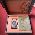 Audemars Piguet Men's Silver and Orange Watch