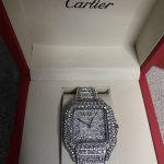 Cartier Men's Silver and Grey Watch - Image 3