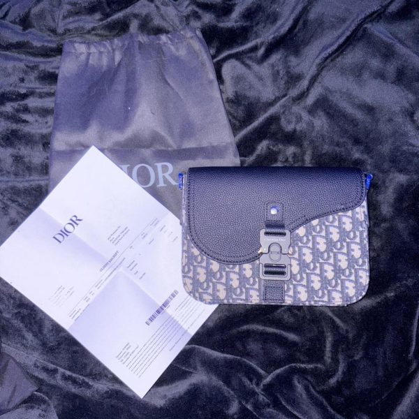 Dior Oblique blue crossbody bag