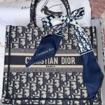 Ecru and Blue Dior Oblique Embroidery