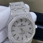 Audemars Piguet Men's Silver and White Watch - Image 4