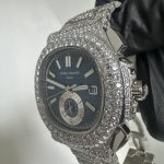 Patek Philippe Men's Silver and Grey Watch - Image 3