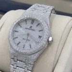 Audemars Piguet Men's Silver and White Watch - Image 3