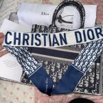 Ecru and Blue Dior Oblique Embroidery - Image 2