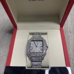 Cartier Men's Silver and Grey Watch - Image 2