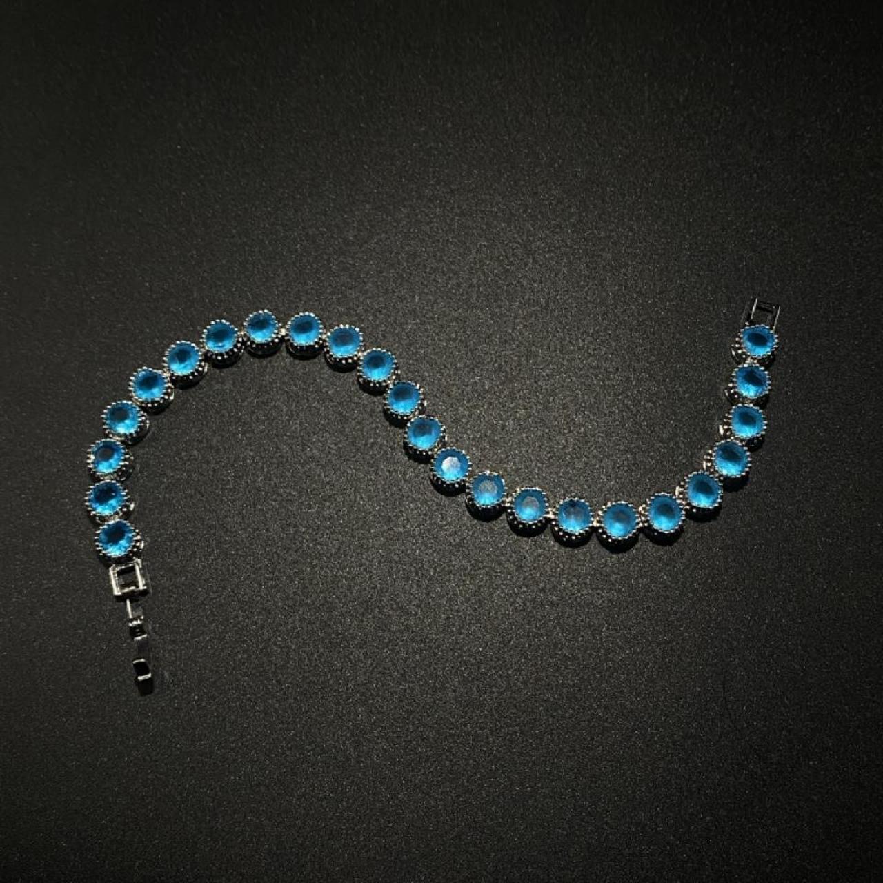 P0 SKYBLUE UNISEX GEM BRACELET - Image 1
