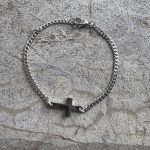 Silver cross bracelet