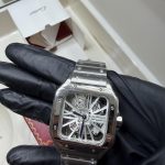 Cartier Men's Silver and Pink Watch - Image 5