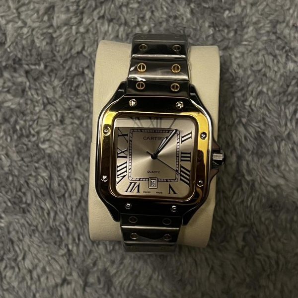 Cartier Men's Silver and Gold Watch
