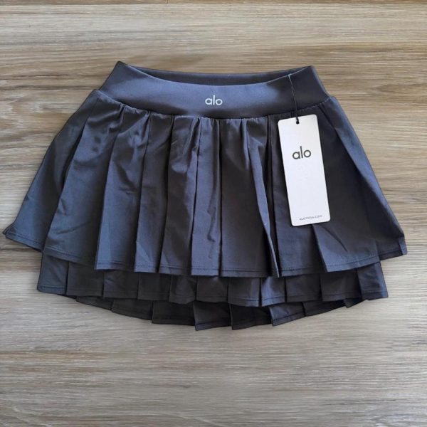 Alo Yoga Women's Black and Grey Skirt