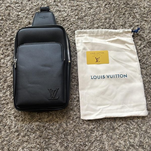black leather crossbody bag